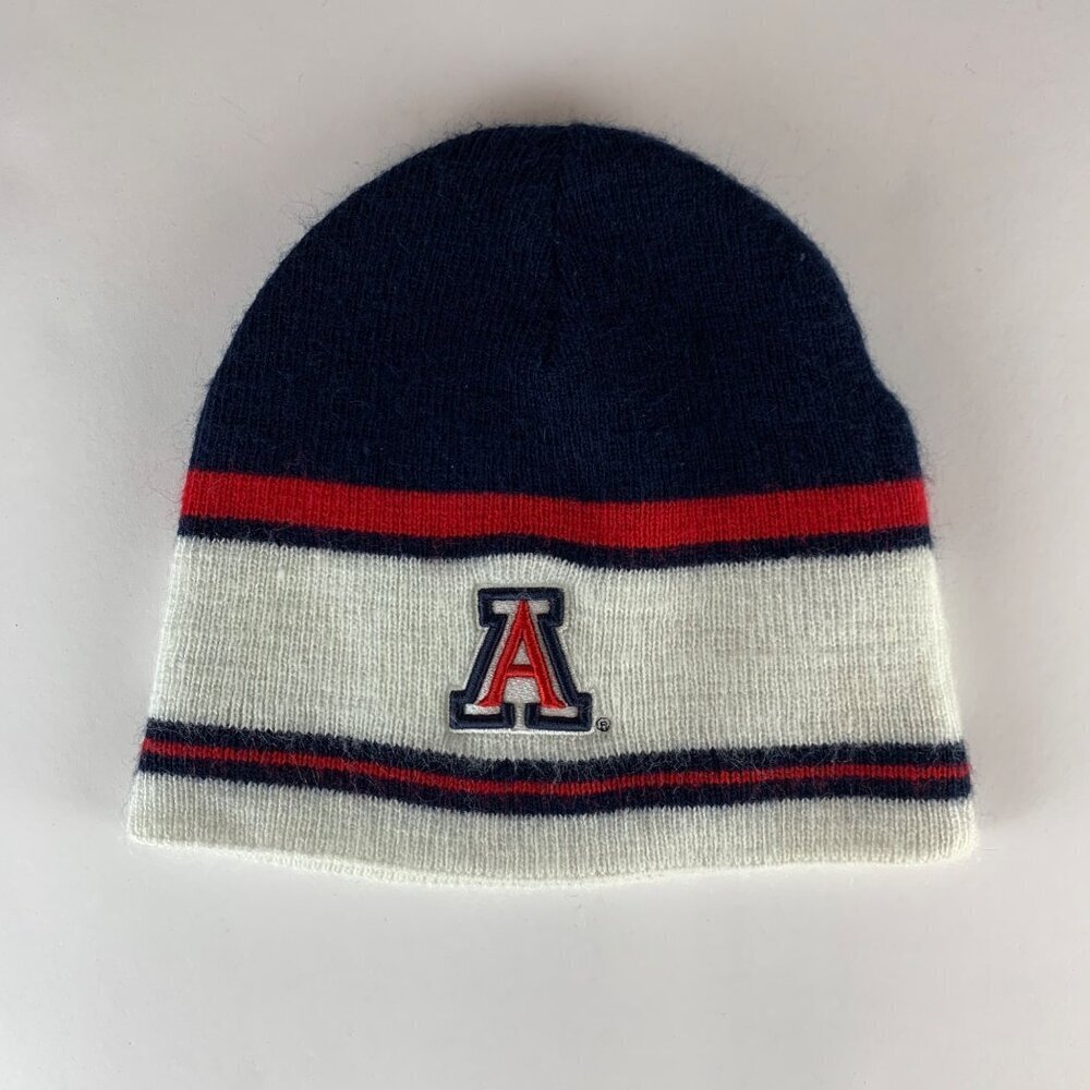 Arizona Wildcats NCAA Navy Blue White Red Twins Enterprise Beanie Cap
